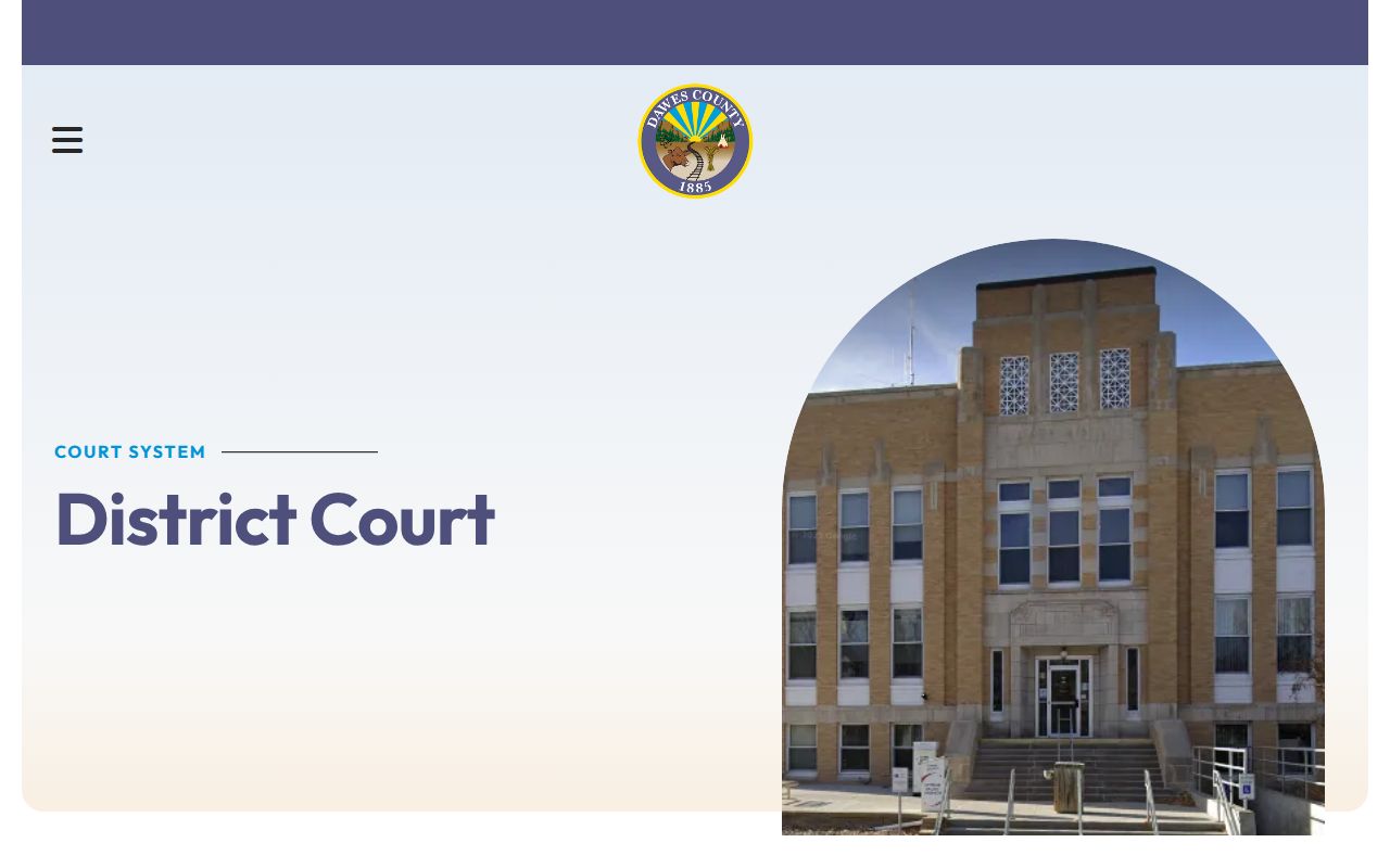 Dawes County criminal court case District Court clerk page