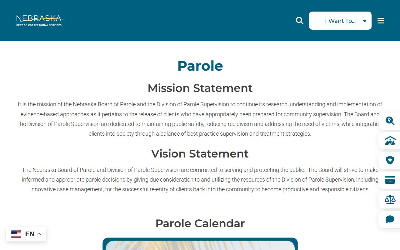 Nebraska parole records relevant to Dawes County criminal history
